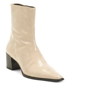 VAGABOND SHOEMAKERS cream Patent Leather Giselle Heeled Booties